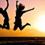 Culinary Success - Silhouette Photography Of Jump Shot Of Two Persons