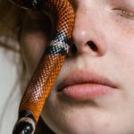 Overcoming Adversity - Close-Up Photo of a Woman Overcoming Her Fear of Snakes