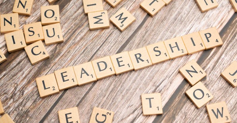 Leadership Skills - The word leadership spelled out in scrabble letters