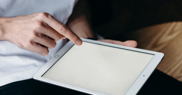 Communication Productivity - Person Holding White Tablet Computer