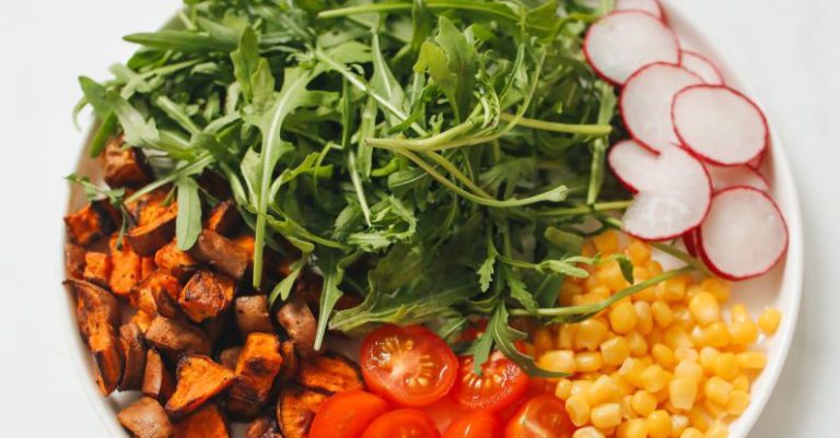 Balanced Nutrition - Plate Full of Fresh Vegetables 