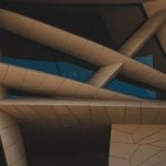 EdTech Innovation - Beige Modern Building with Abstract Structure and Pattern
